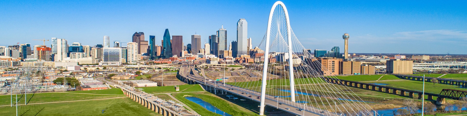 Dallas, Texas, USA Drone Skyline Aerial
