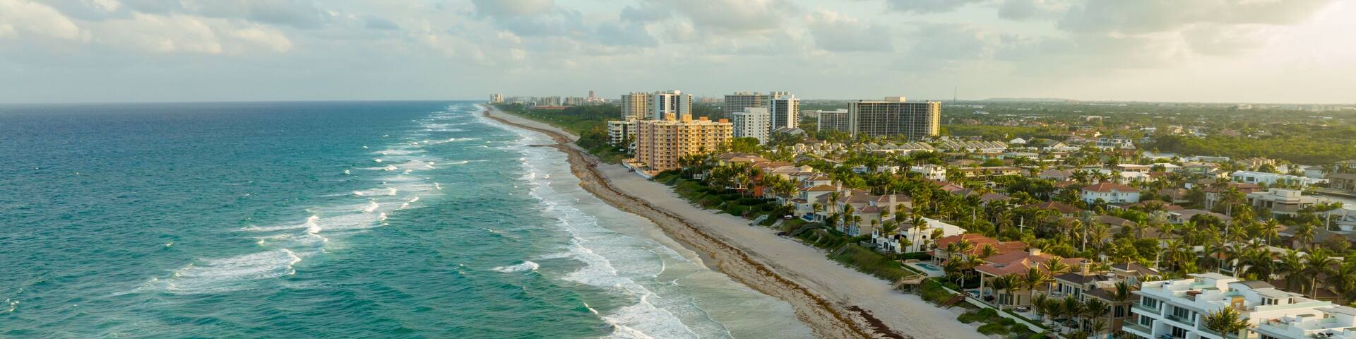 Aerial drone photo of luxury homes in Highlands Beach FL USA