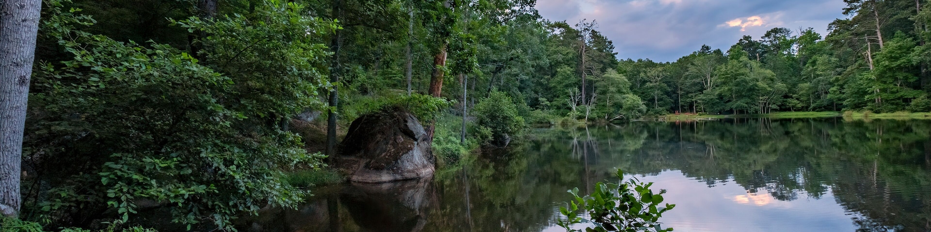 Small Lake at the Base of Panola Mountain in Georgia, USA