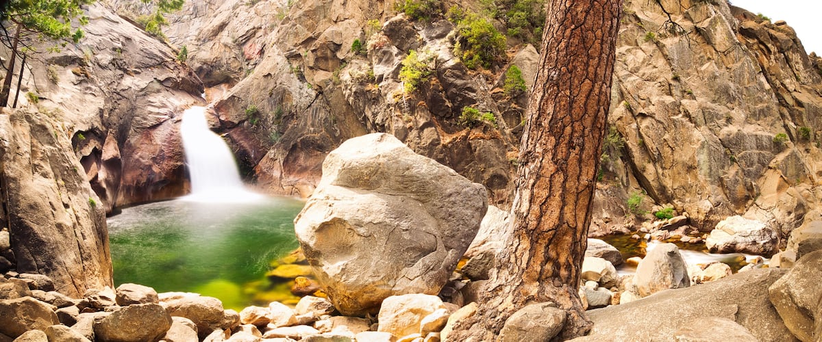 Roaring River Falls in the Kings Canyon National Park, California