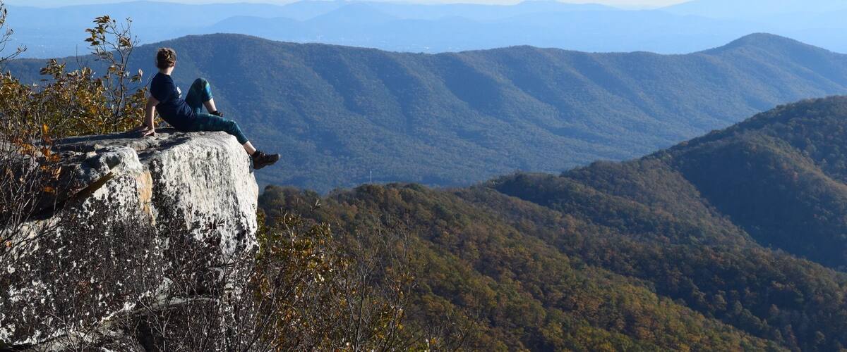 #takeahike views for days at the top of Tinker Cliffs