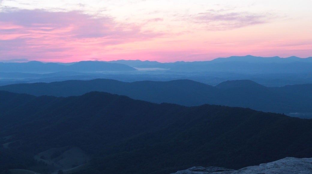 This photo was taken at sunrise looking out on top of McAfee Knob in VA. One of my favorite hikes I did while in Virginia.