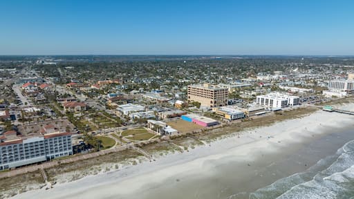 Aerial view of Jacksonville Beach, Florida in a sunny beautiful day.