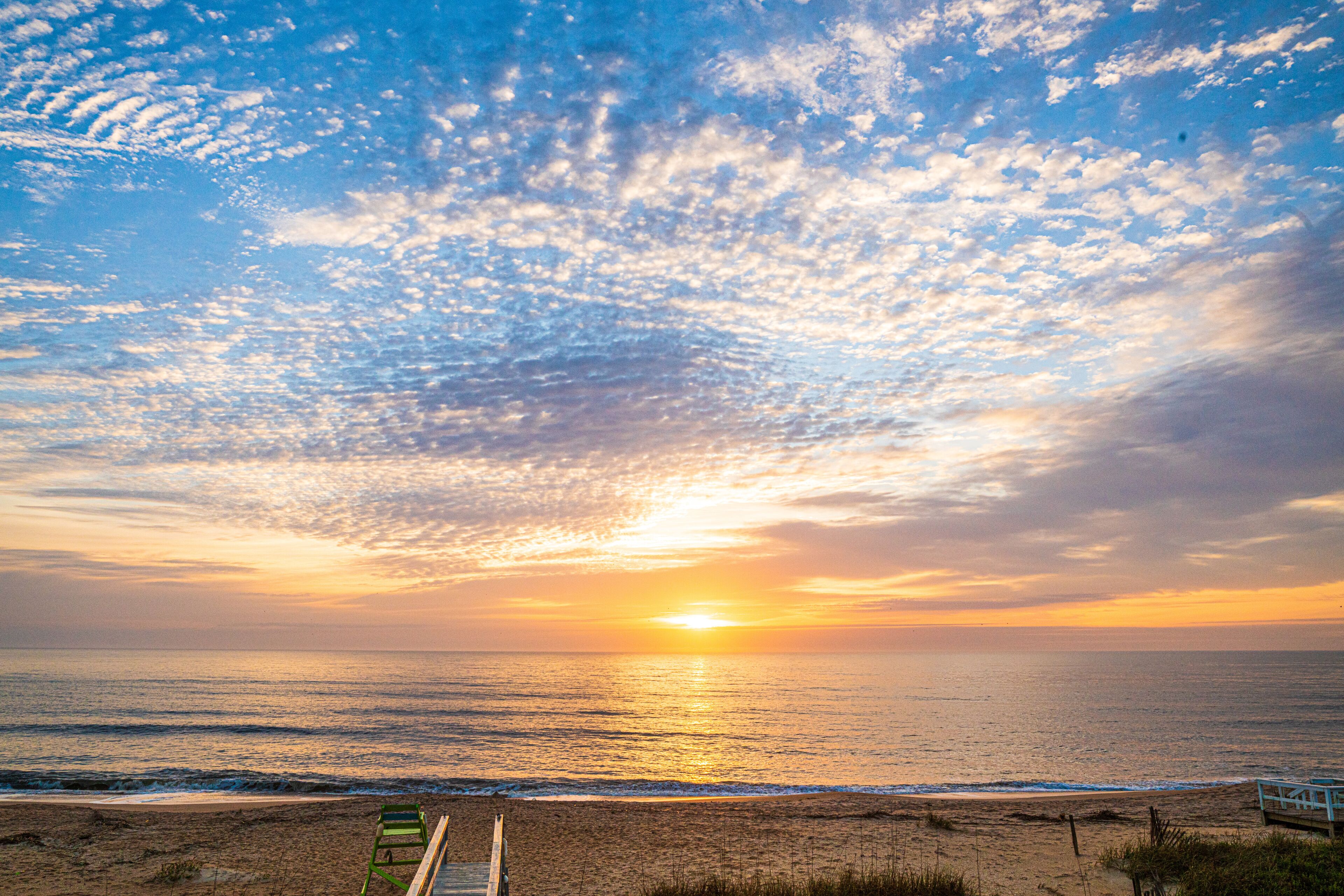 Sunrise at dawn over the Atlantic Ocean in Ponte Vedra Beach Florida