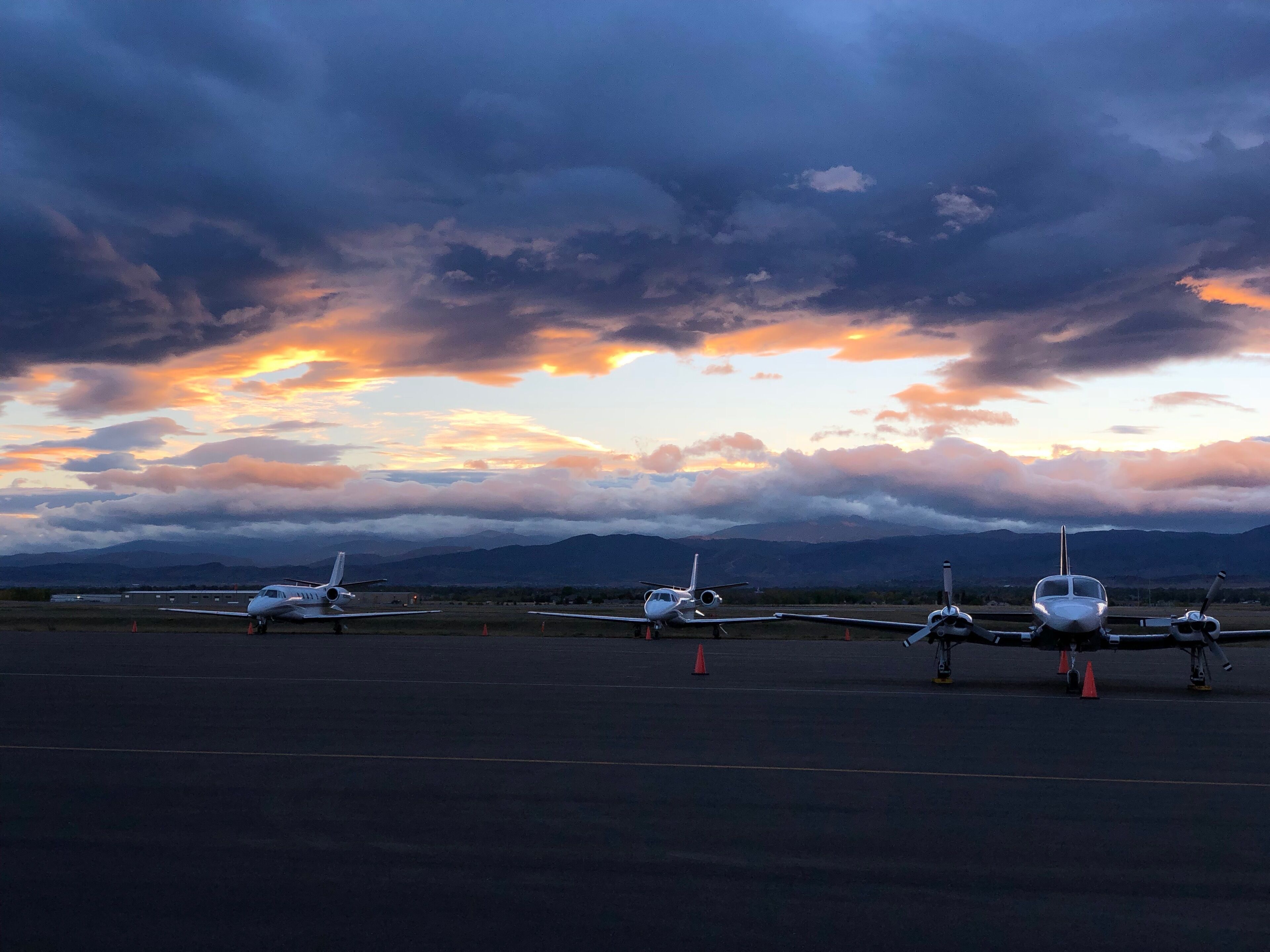 Another peaceful night at the airport.