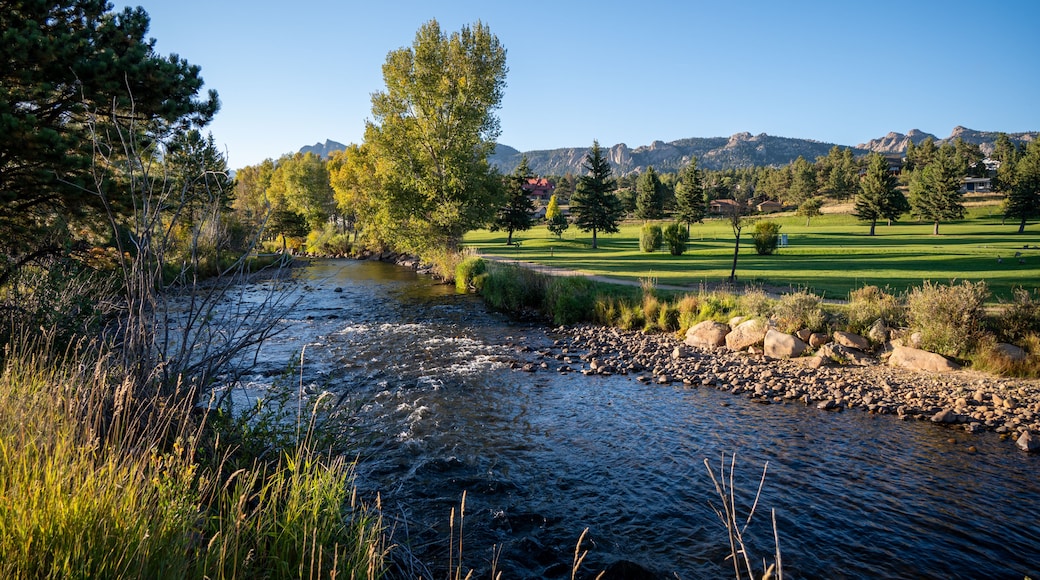 river with mountains in background