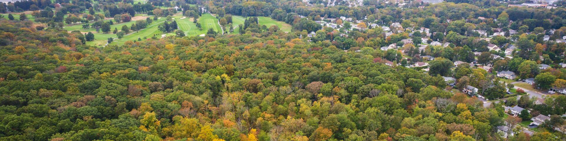 Aerial Drone of Golf Course in totowa New Jersey