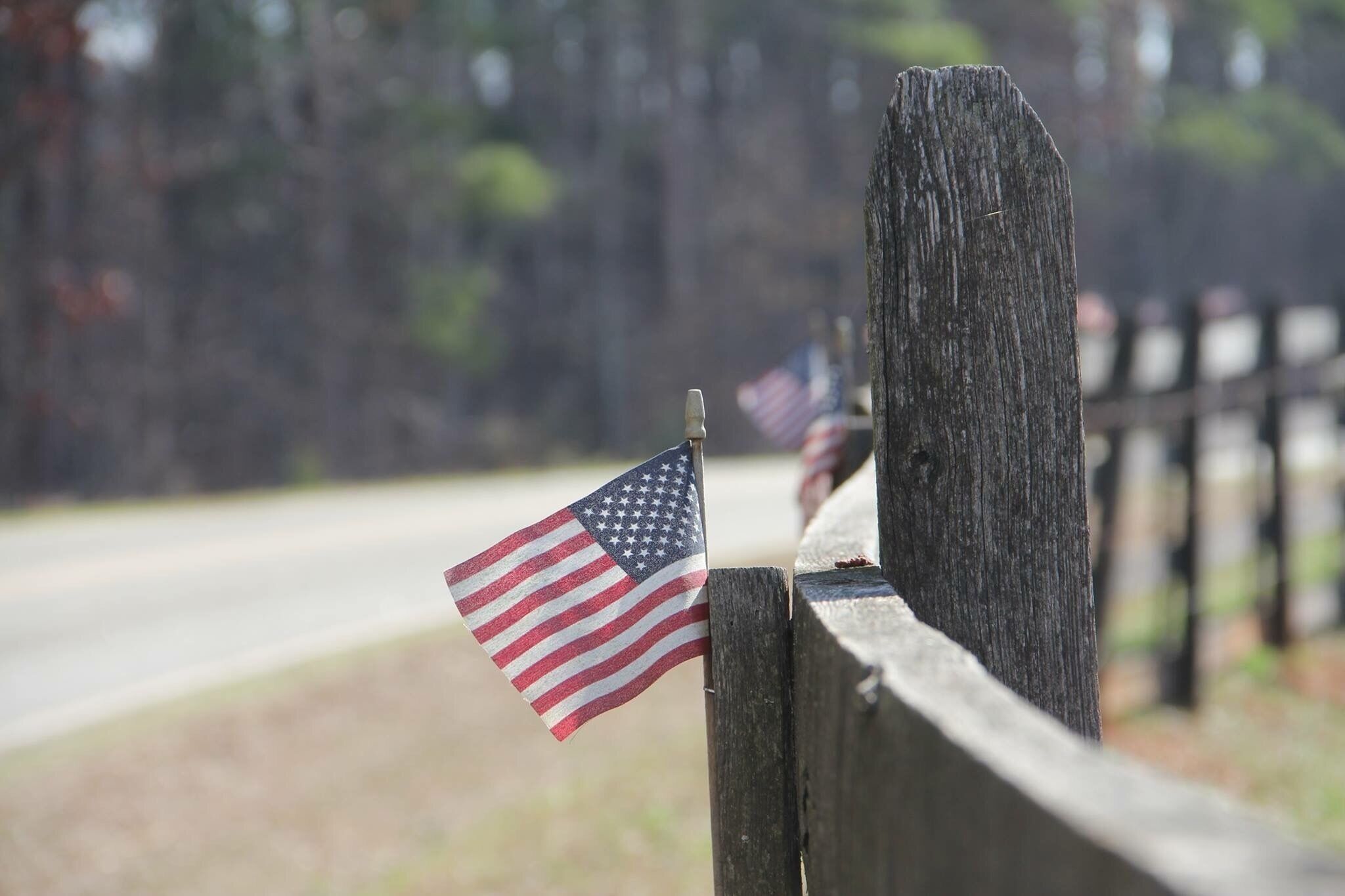 The countryside of North Carolina is full of patriotism