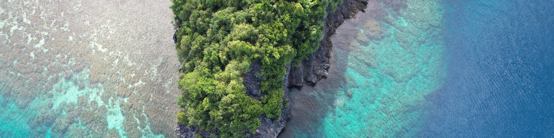 Aerial shot of Romblon, an archipelagic province of the Philippines located in Mimaropa region.