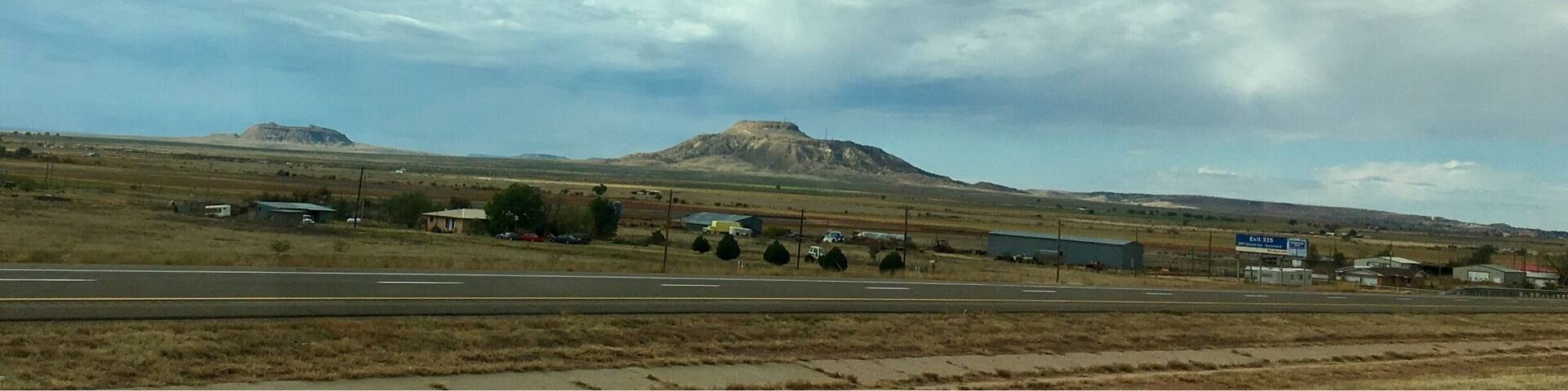 Tucumcari Mountain (elev. 4976 ft); I-40 west of Tucumcari NM