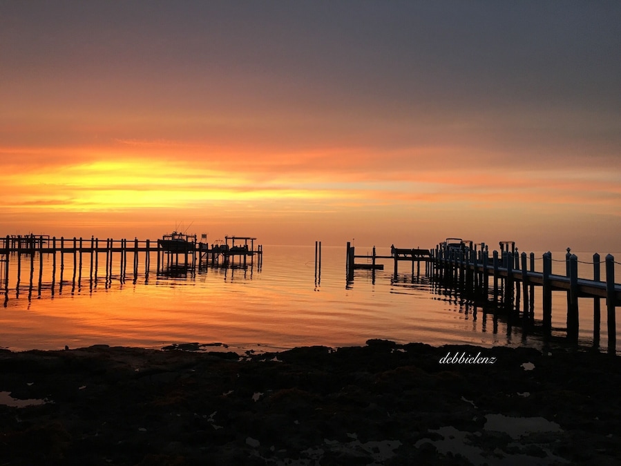 On a perfect calm morning at that moment before sunrise in the Keys