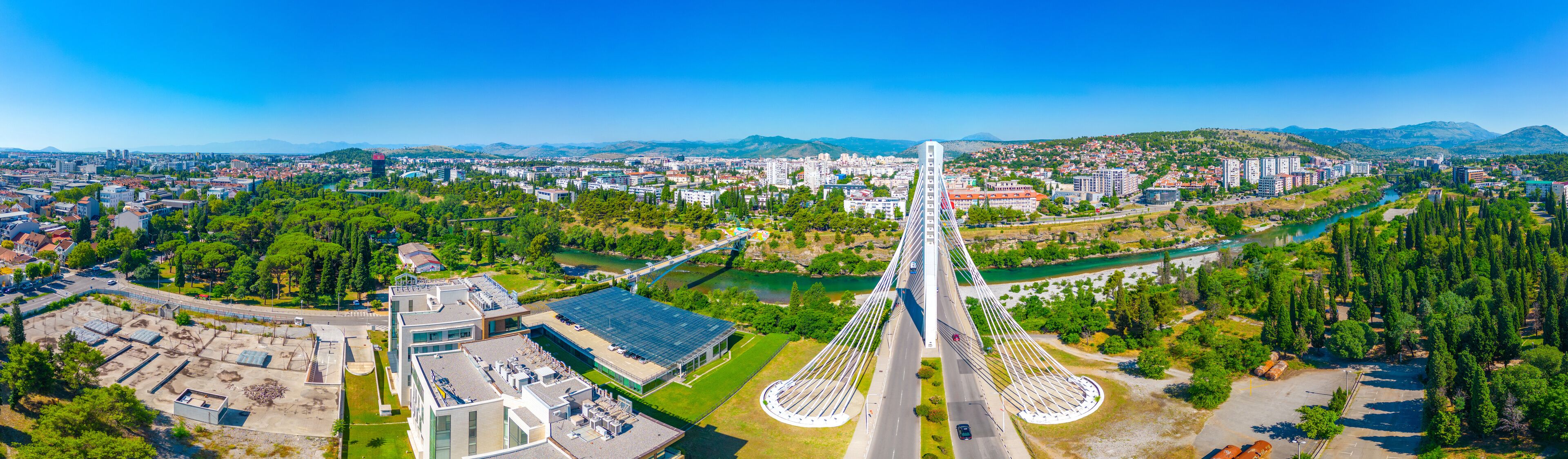 Millenium bridge in capital of Montenegro, Podgorica