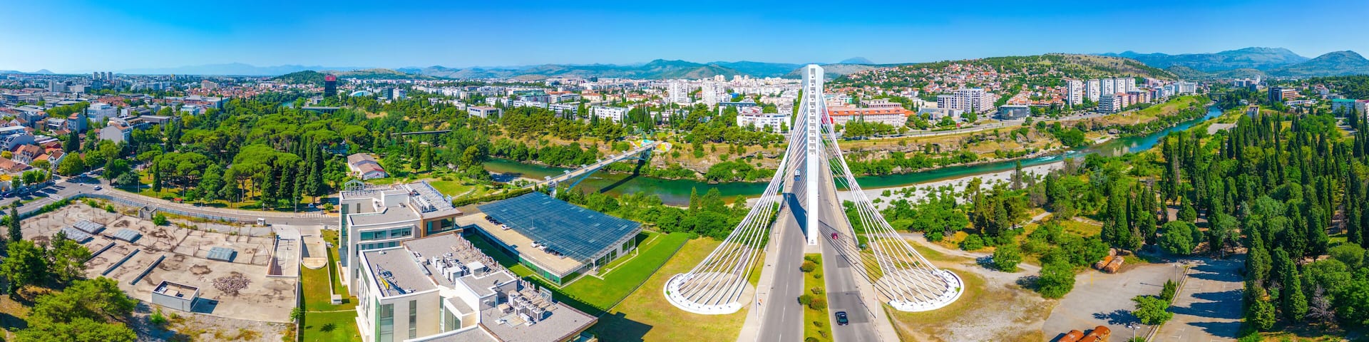 Millenium bridge in capital of Montenegro, Podgorica