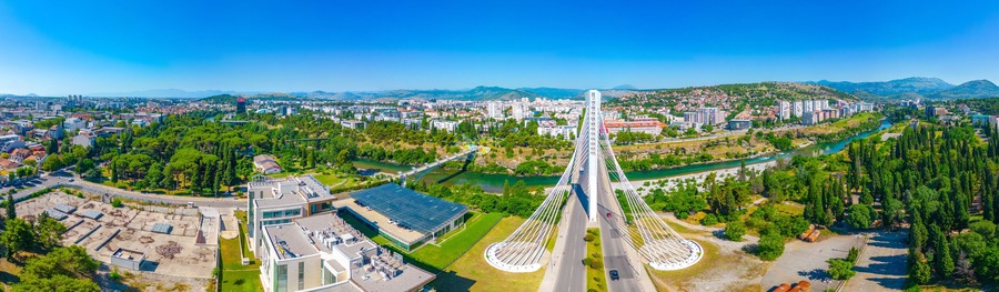 Millenium bridge in capital of Montenegro, Podgorica