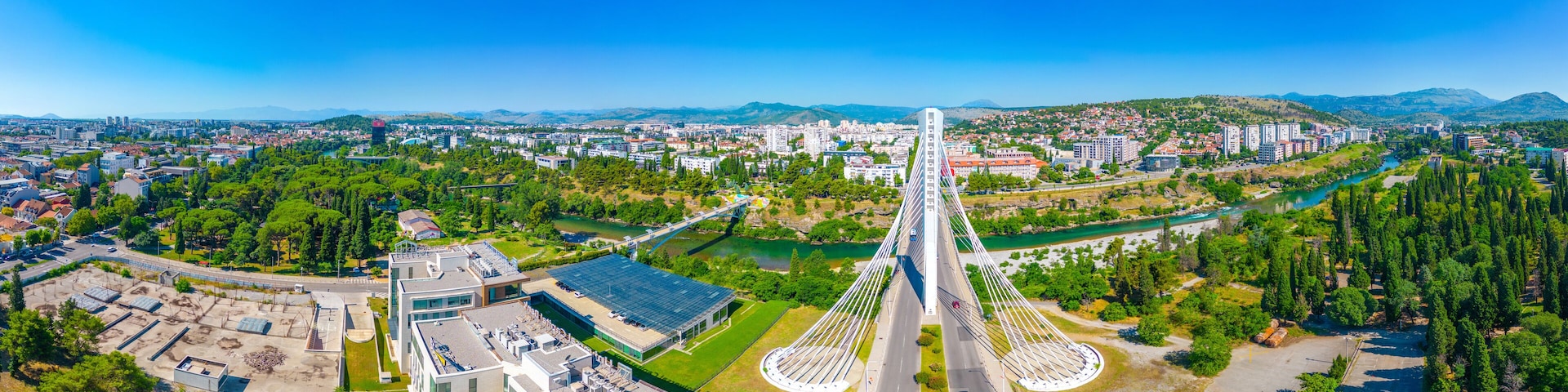 Millenium bridge in capital of Montenegro, Podgorica