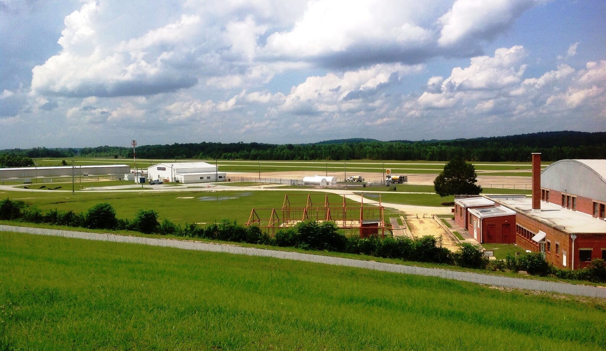 The Tuskegee Airmen is the popular name of a group of African-American military pilots (fighter and bomber) who fought in World War II. Officially, they formed the 332nd Fighter Group and the 477th Bombardment Group of the United States Army Air Forces. I'm not sure if they give tours of this place or not. Nothing was open the day I was here.