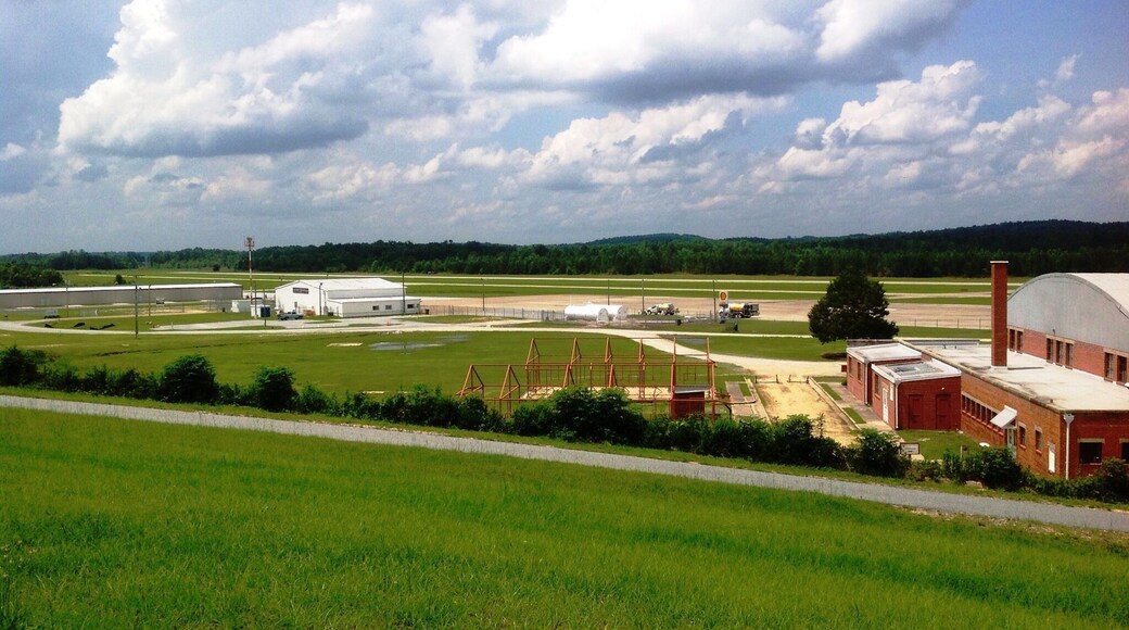 The Tuskegee Airmen is the popular name of a group of African-American military pilots (fighter and bomber) who fought in World War II. Officially, they formed the 332nd Fighter Group and the 477th Bombardment Group of the United States Army Air Forces. I'm not sure if they give tours of this place or not. Nothing was open the day I was here.