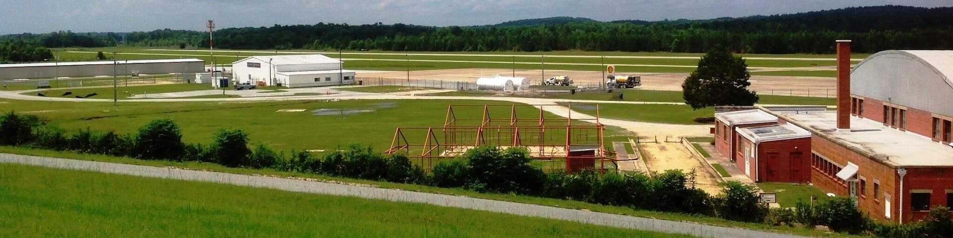 The Tuskegee Airmen is the popular name of a group of African-American military pilots (fighter and bomber) who fought in World War II. Officially, they formed the 332nd Fighter Group and the 477th Bombardment Group of the United States Army Air Forces. I'm not sure if they give tours of this place or not. Nothing was open the day I was here.