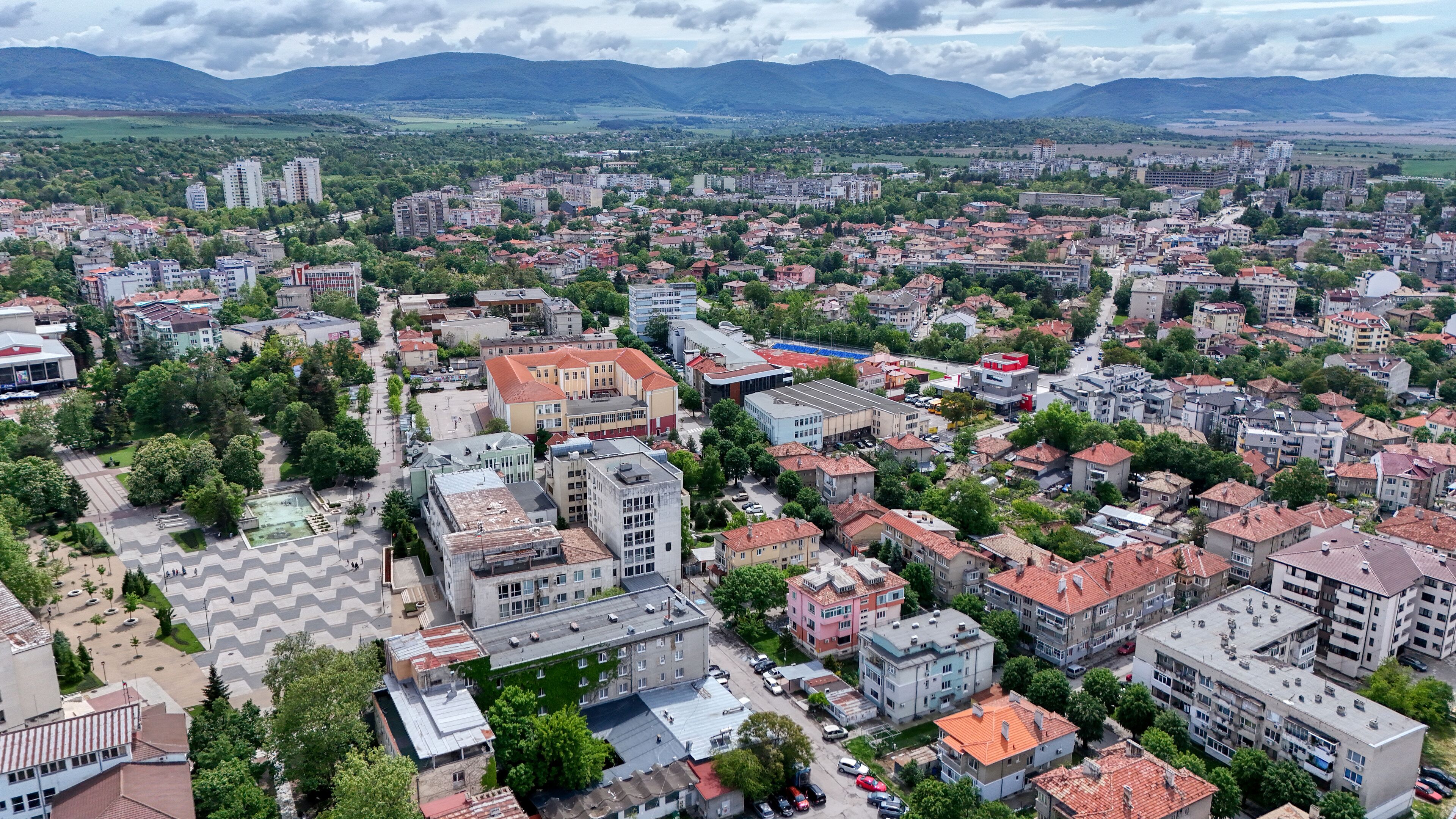 Targovishte Bulgaria drone aerial panorama
