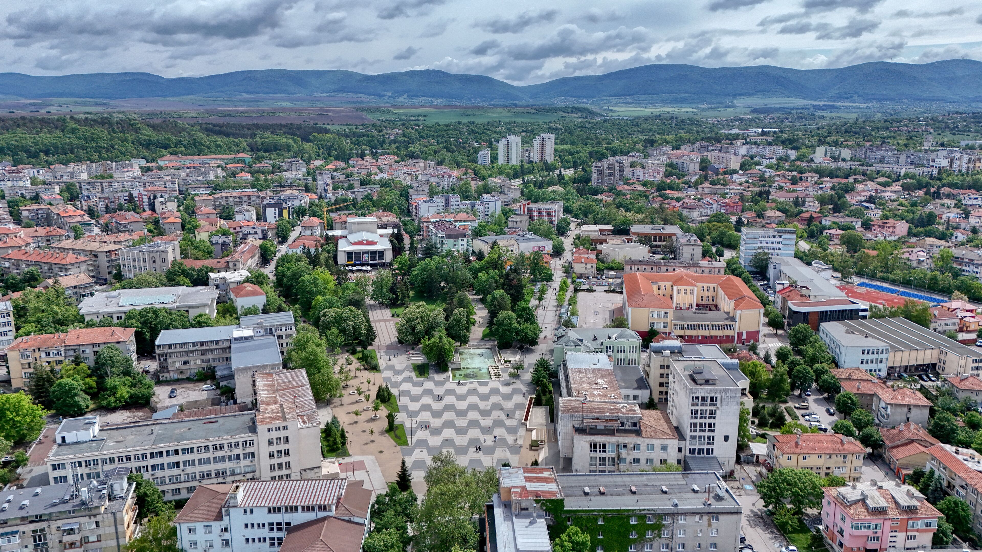 Targovishte Bulgaria drone aerial panorama