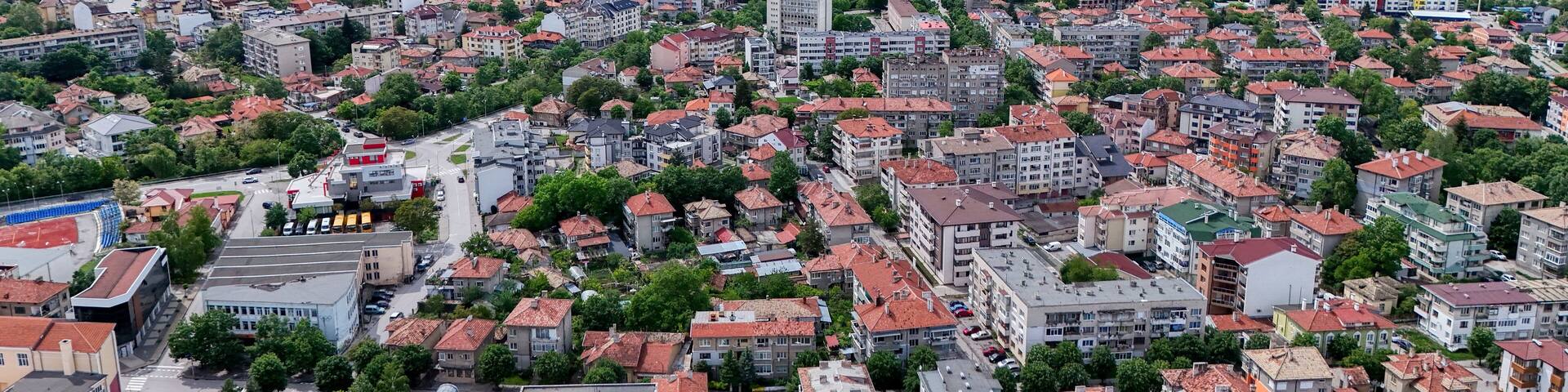 Targovishte Bulgaria drone aerial panorama