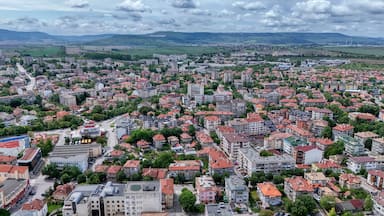 Targovishte Bulgaria drone aerial panorama