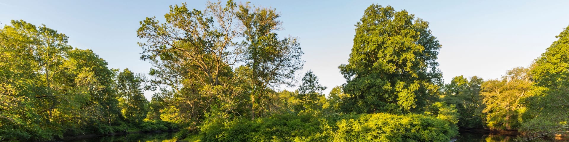Early morning on the Taunton River at a Wildlands Trust preserve in Raynham, Massachusetts.