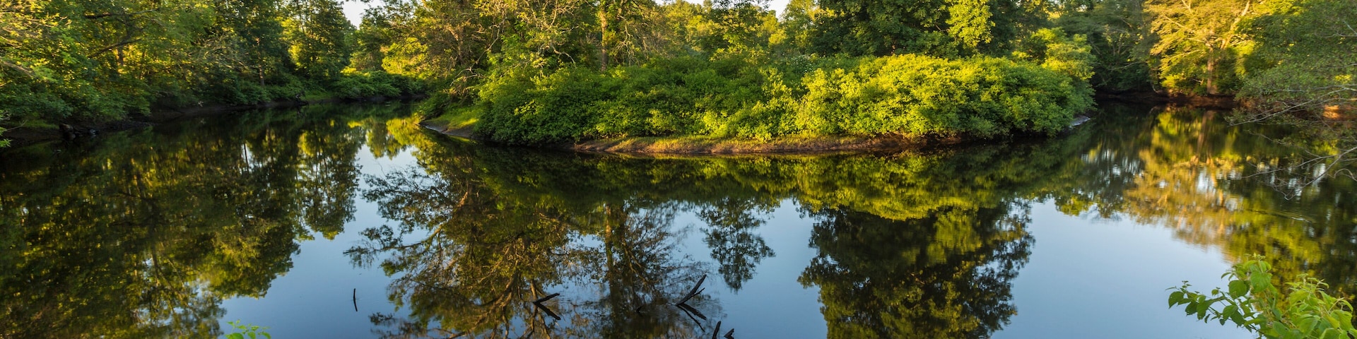 Early morning on the Taunton River at a Wildlands Trust preserve in Raynham, Massachusetts.