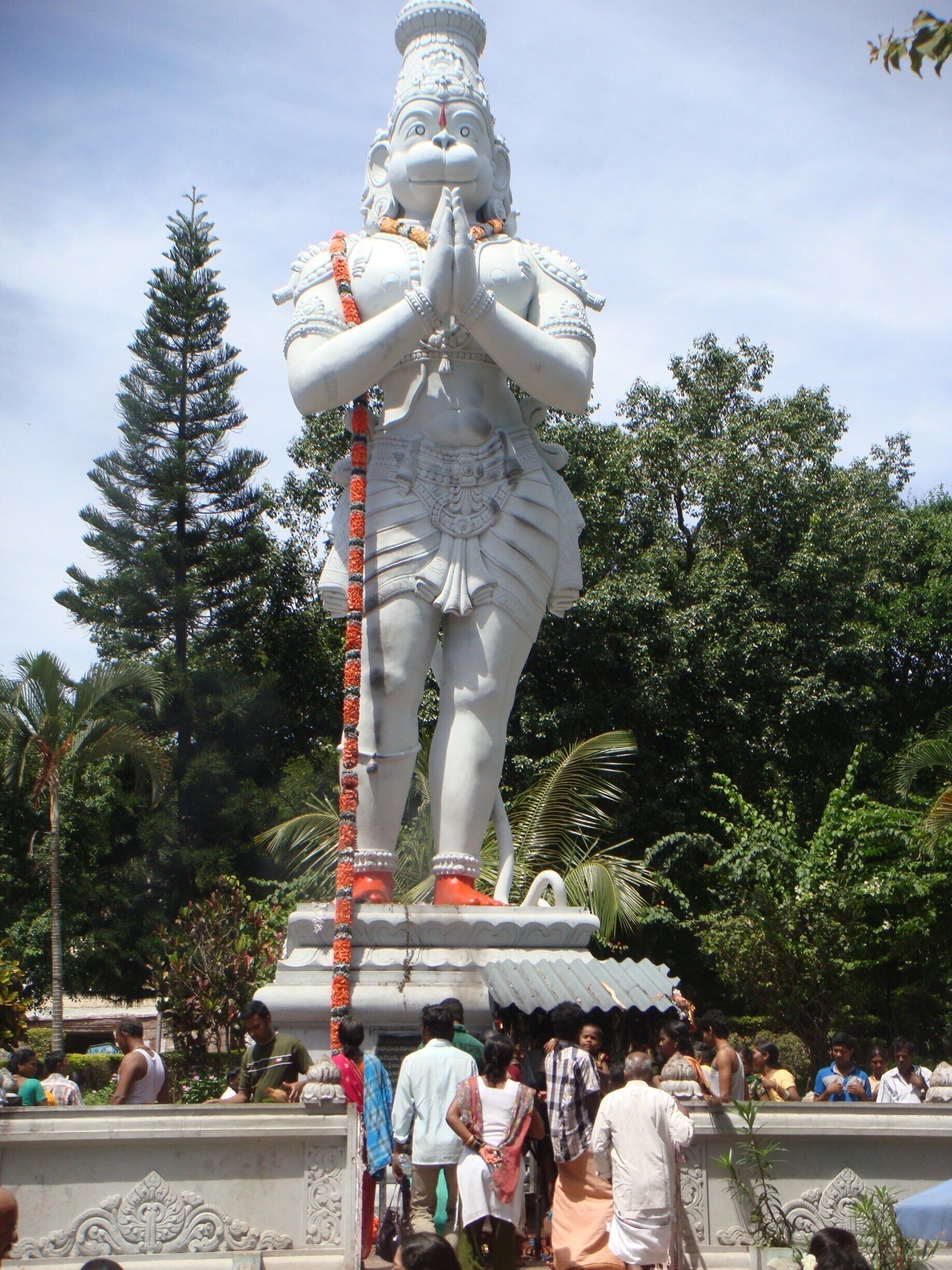 Lord Hanuman statue at Tirumala Hills which is carved in one single stone #InStone