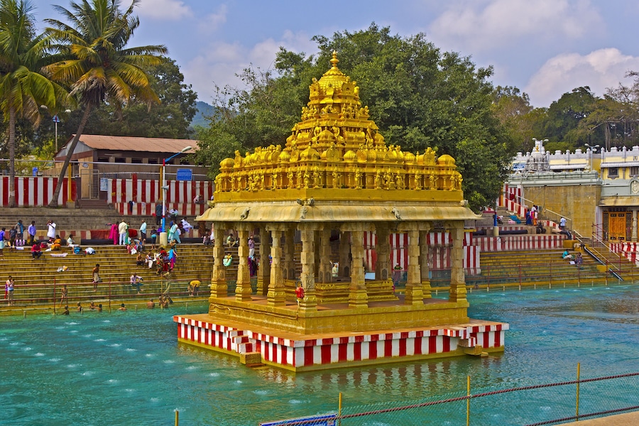 Waterpond close to Balaji temple