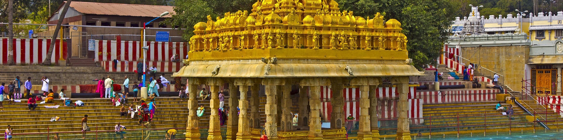 Waterpond close to Balaji temple