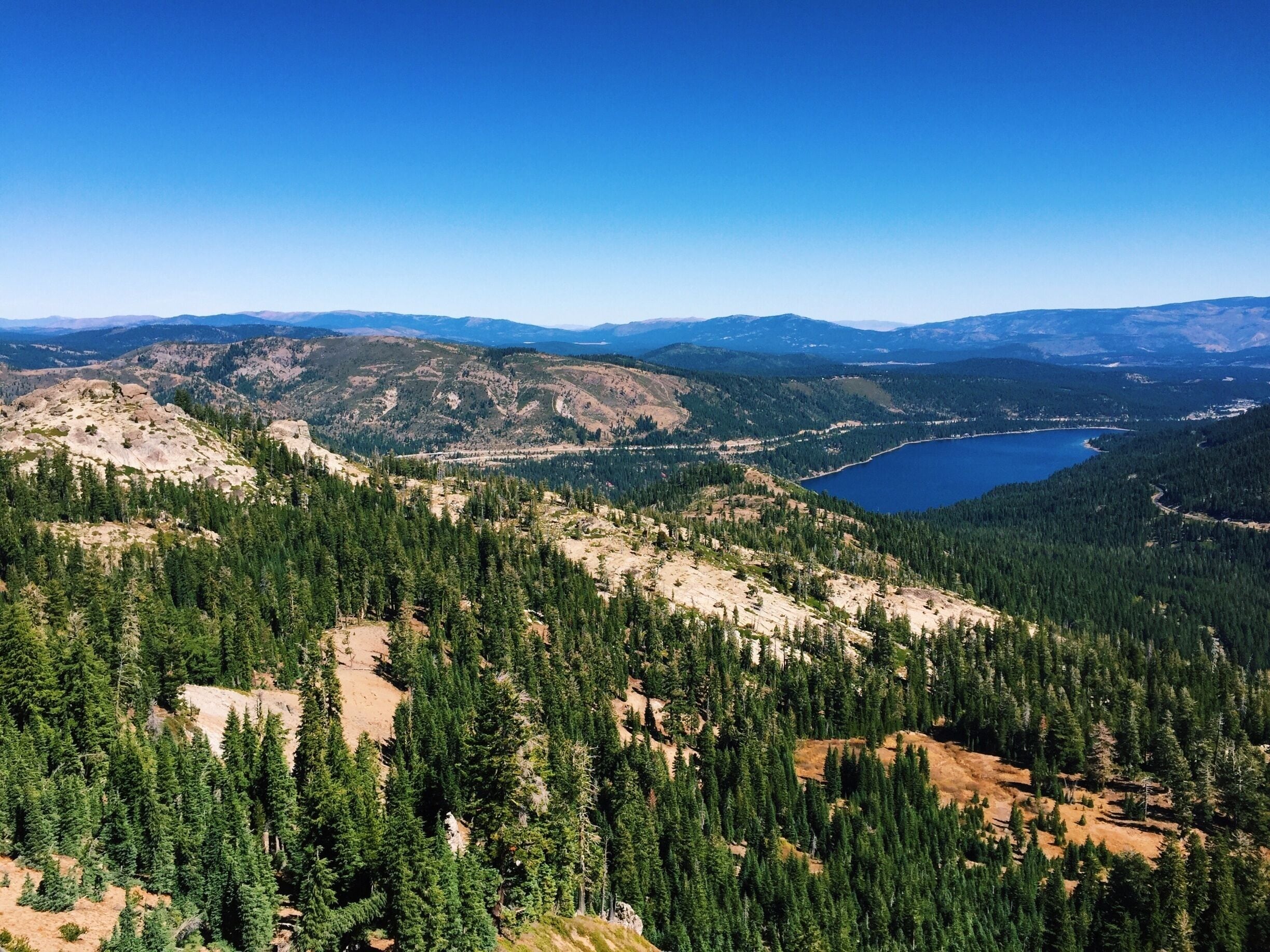 Hiking in the Tahoe National Forest (Mt Judah Loop Trail).
More on www.ajauntwithjoy.com