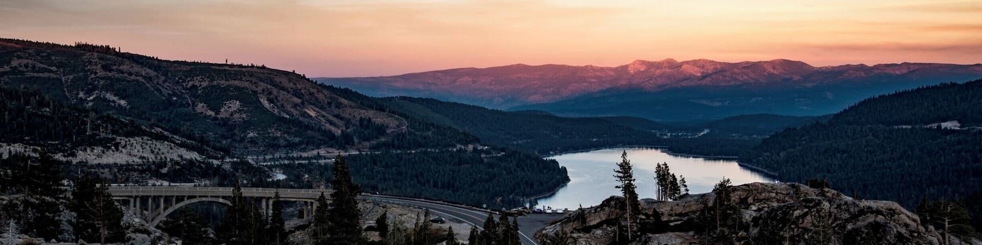 Sunset glow along the mountains next to Donner Lake.
#BvSWater