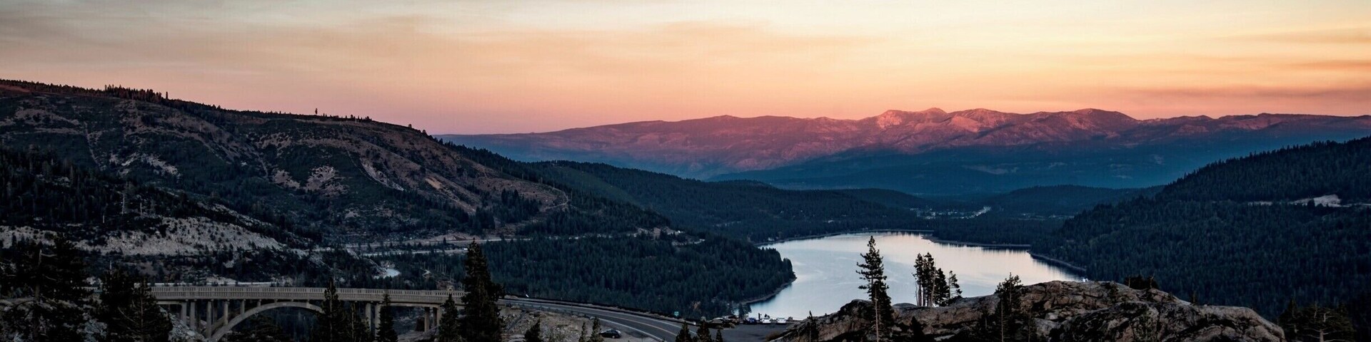 Sunset glow along the mountains next to Donner Lake.
#BvSWater