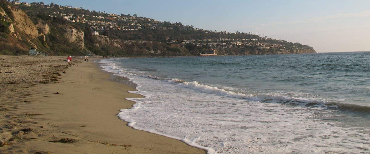 At Torrance Beach, looking south towards the Palos Verdes peninsula in California; Shutterstock ID 673686583