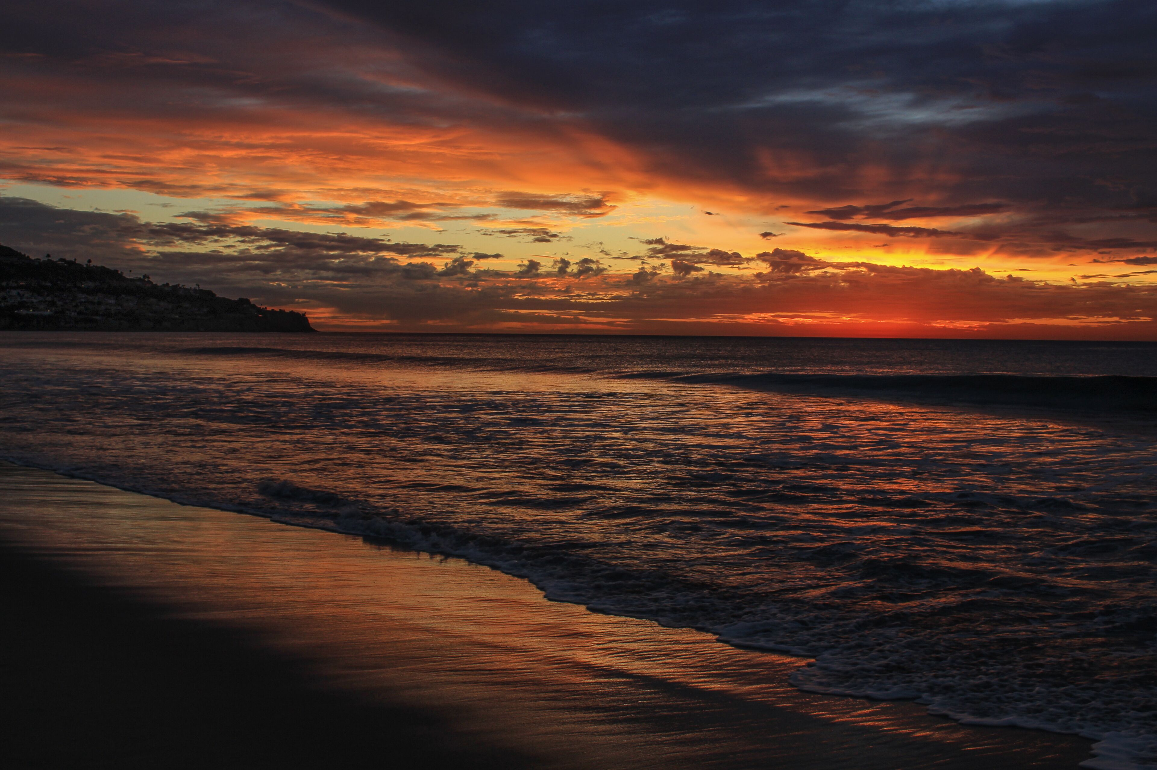 Beautiful Sunset at Torrance Beach, located in Los Angeles County, California