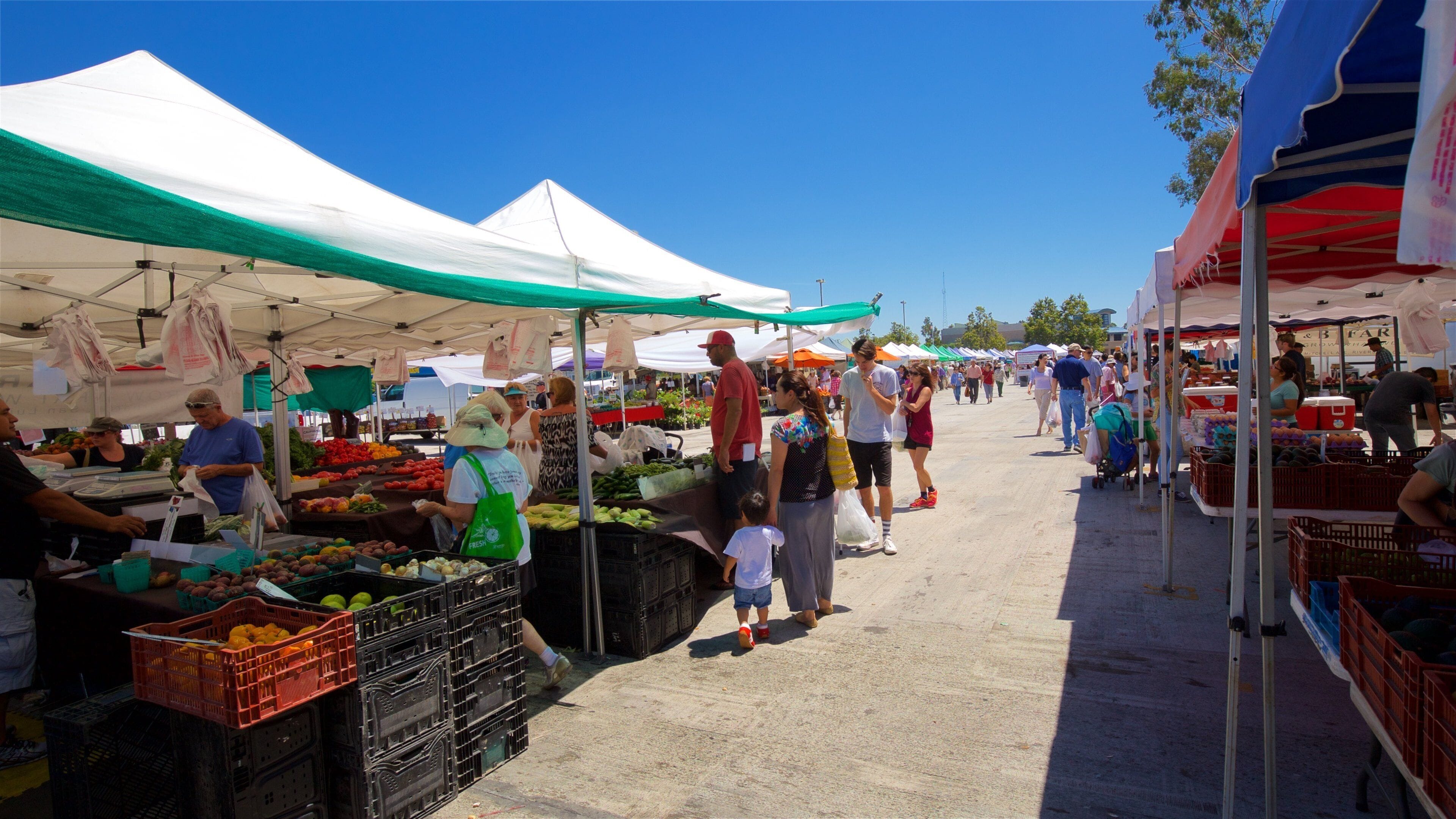 Torrance showing markets as well as a small group of people