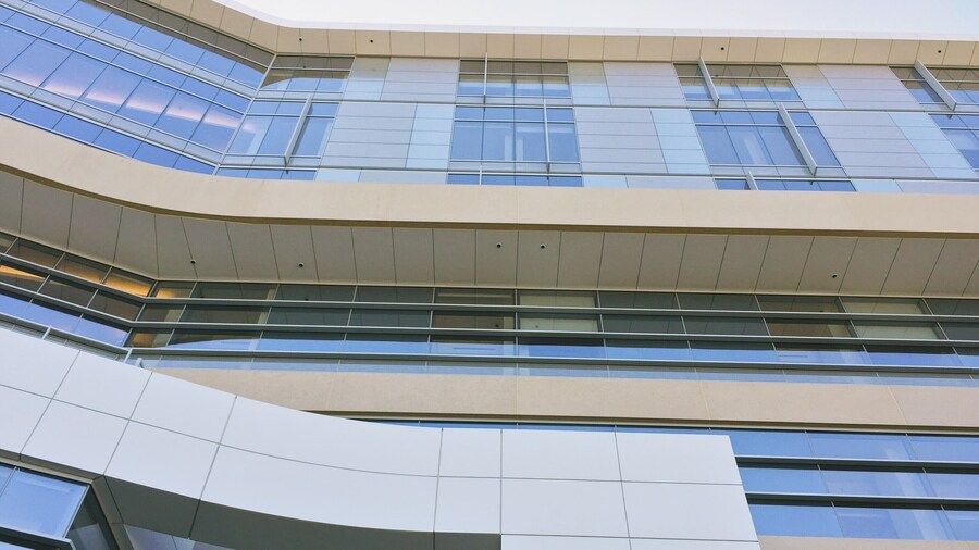 Beautiful reflections, layers of metal, interwoven shapes & joints. Look up next time you're in the area and try to appreciate the #details of glass, metal and the shapes they create.
Tip: at just the right moment on a perfect California sunset the glass on the parking structure side reflects gorgeous pinks, oranges, blues - all the amazing colors we love at sunset.