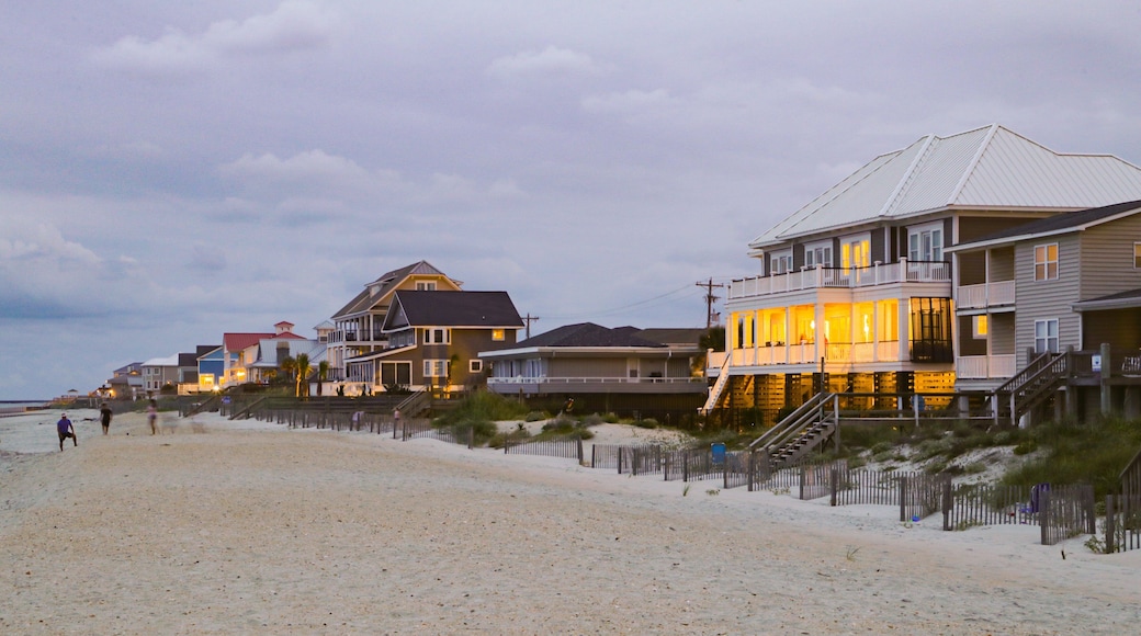 Murrells Inlet featuring a beach, night scenes and a coastal town
