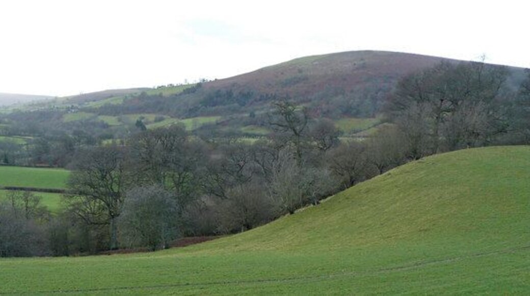 Curved landscape The near field edge is mirrored by the domed outline of Wylfre in the next square to the west.