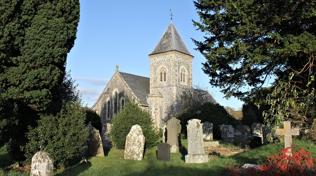 Nat Grid No: SO0869864302. Church of St Padarn , Llanbadarn Fawr, between Builth Wells and Newtown, Mid Wales. Erected in 1879, replacing a stone church here in the first half of the 12thC. See: https://en.wikipedia.org/wiki/Llanbadarn_Fawr,_Powys