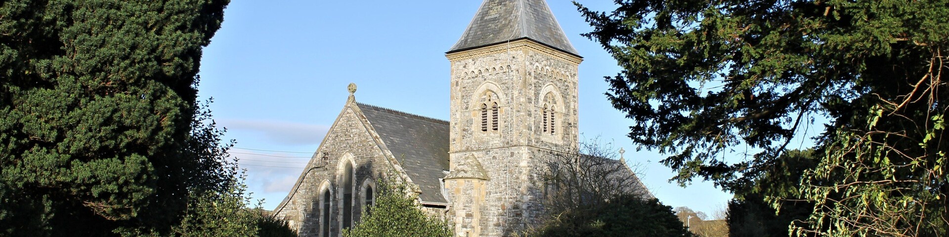 Nat Grid No: SO0869864302. Church of St Padarn , Llanbadarn Fawr, between Builth Wells and Newtown, Mid Wales. Erected in 1879, replacing a stone church here in the first half of the 12thC. See: https://en.wikipedia.org/wiki/Llanbadarn_Fawr,_Powys