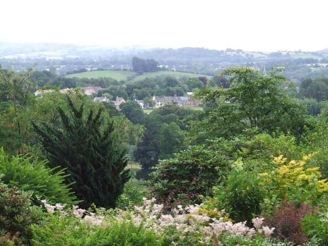 Llysdinam Gardens Llysdinam Gardens with a view of Newbridge-on-Wye in the distance.