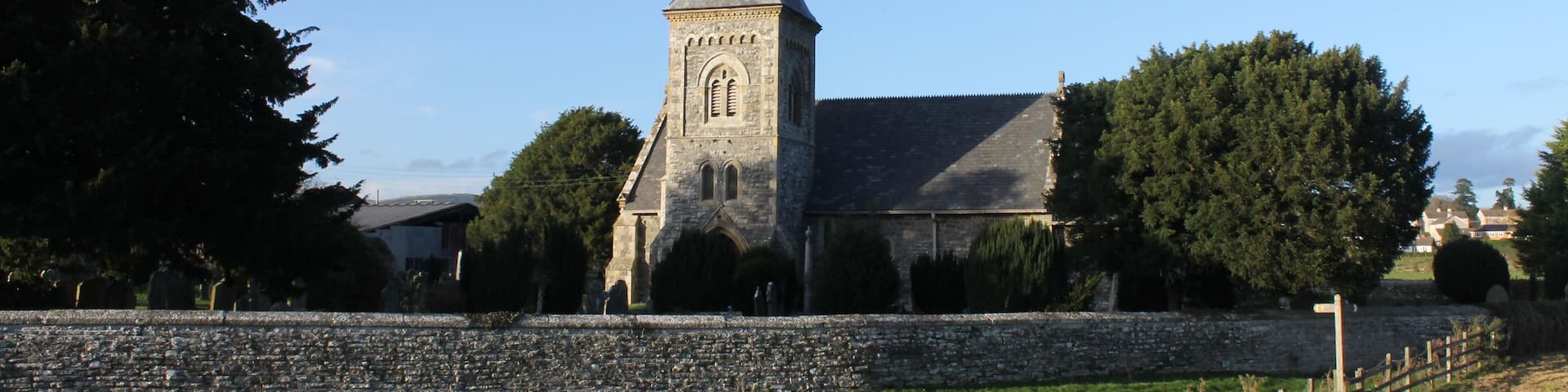 Nat Grid No: SO0869864302. Church of St Padarn , Llanbadarn Fawr, between Builth Wells and Newtown, Mid Wales. Erected in 1879, replacing a stone church here in the first half of the 12thC. See: https://en.wikipedia.org/wiki/Llanbadarn_Fawr,_Powys