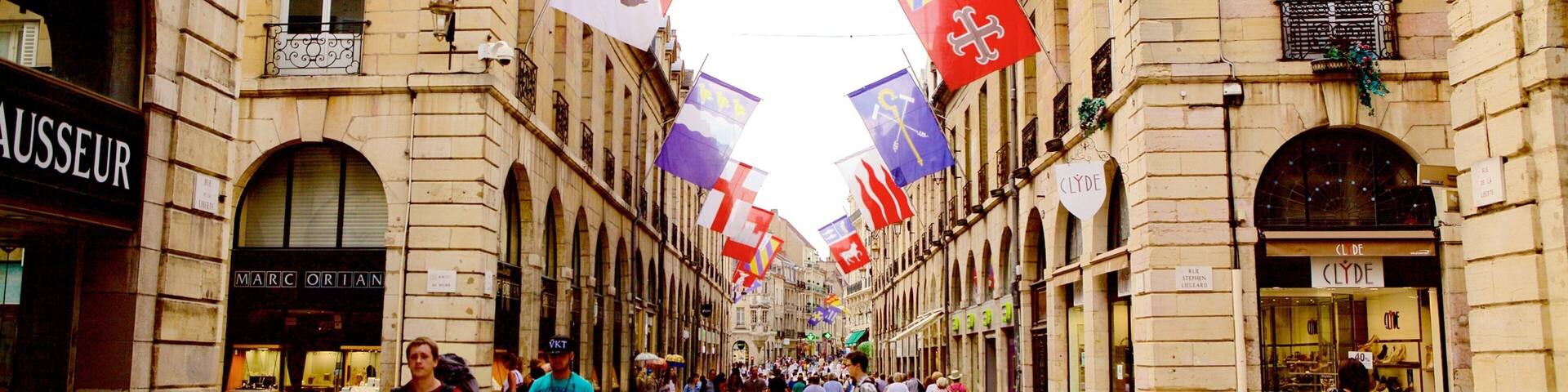 Dijon featuring street scenes