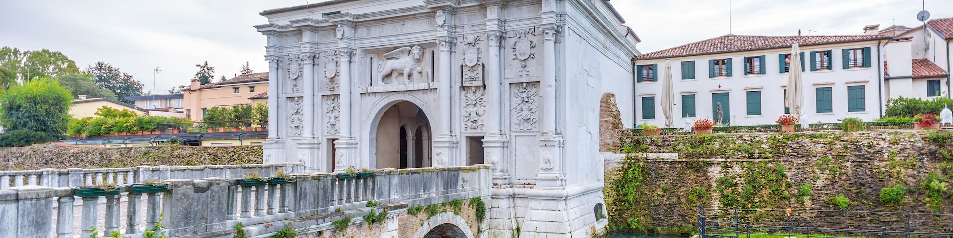 Gate to old city of Treviso in Italy