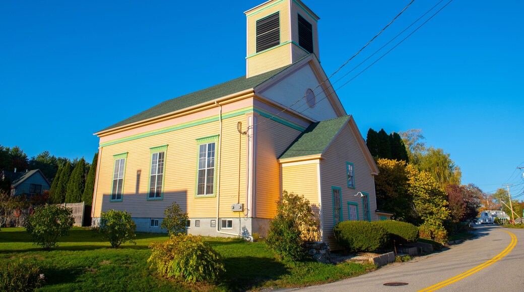 Sanctuary Arts School at 117 Bolt Hill Road in historic town center of Eliot, Maine ME, USA.