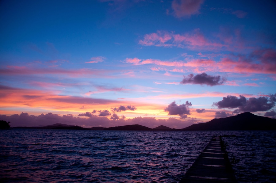 Sunset from Turtle Island, Yasawa Islands, Fiji.