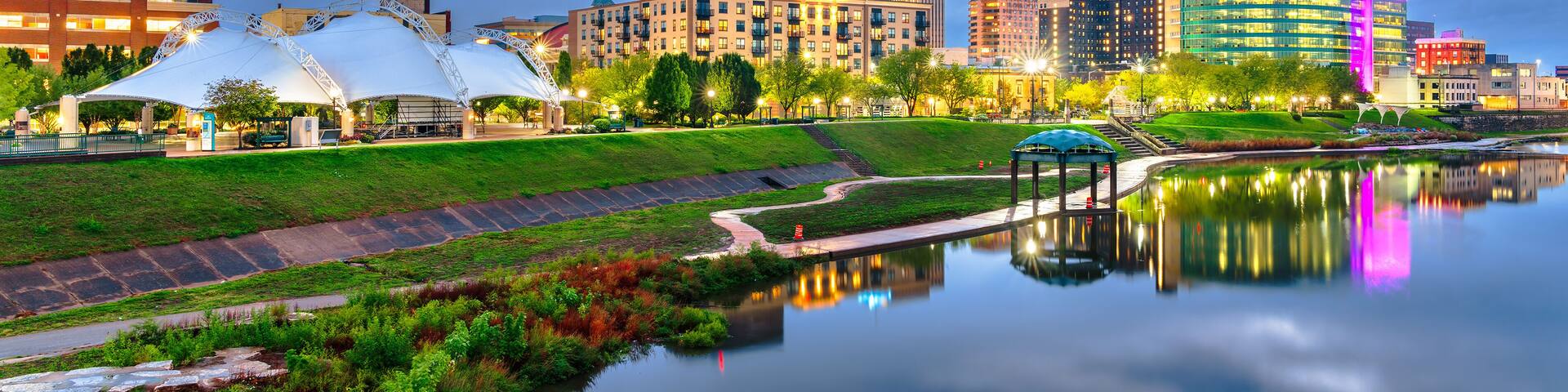 Dayton, Ohio, USA Downtown on the Great Miami River