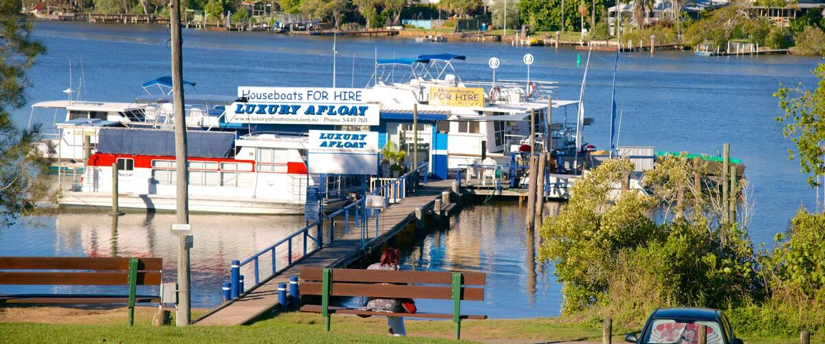 Tewantin som viser bukt eller havn og kyst